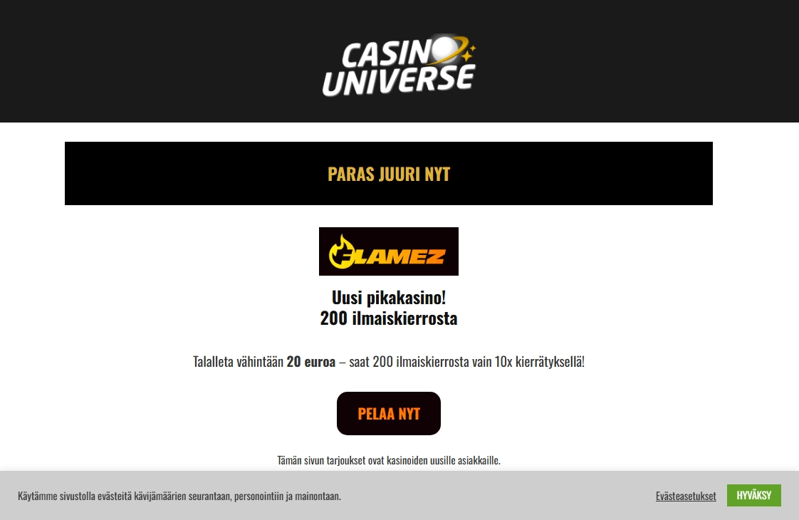 Casino Universe Desktop screenshot
